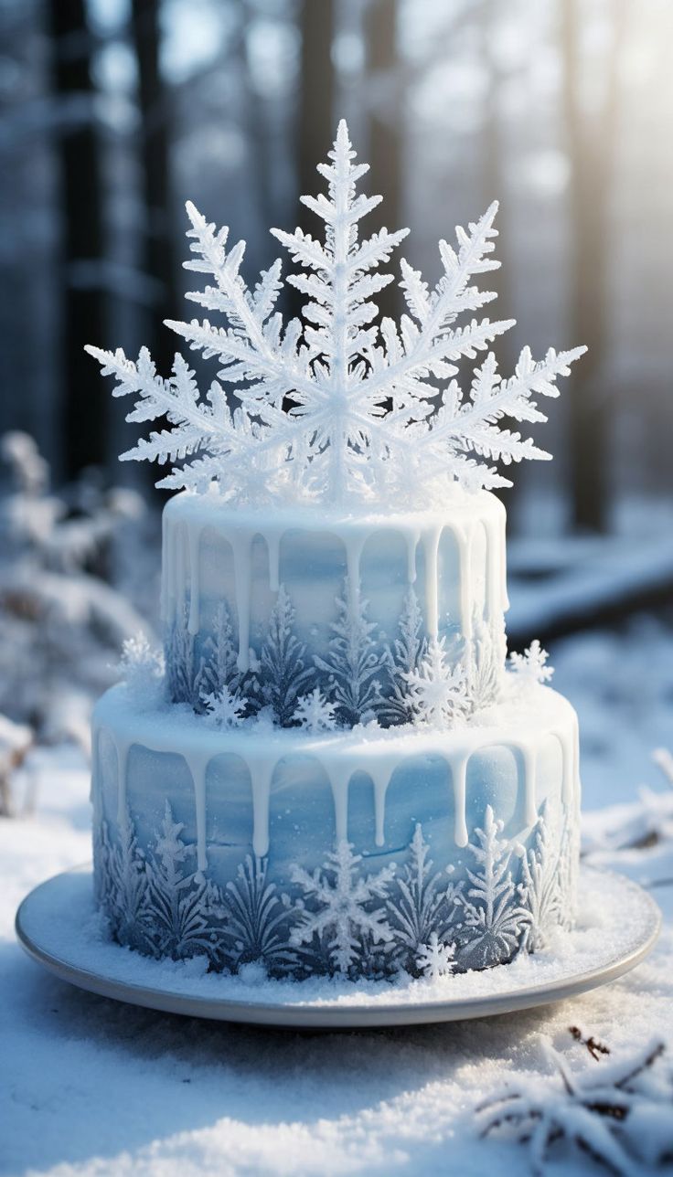 SnowFlake Cake